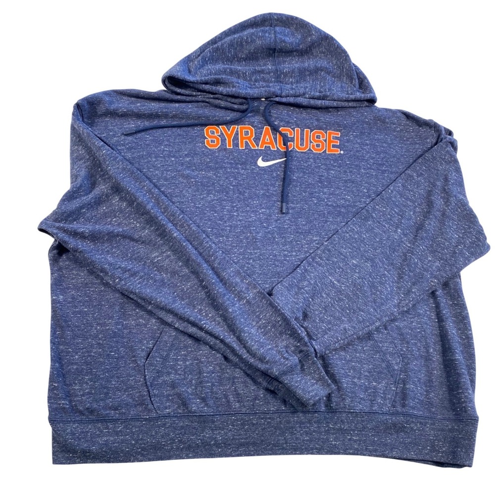 Nike Syracuse Hoodie XL Blue Orange Swoosh Lightweight Pullover NCAA - Picture 4 of 12